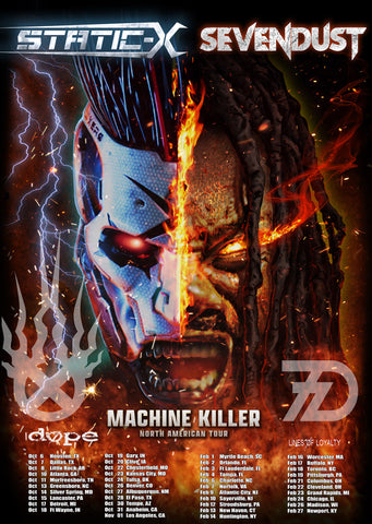 Dope Join Static-X And Sevendust on a 2nd Leg of the Co-Headline Tour!